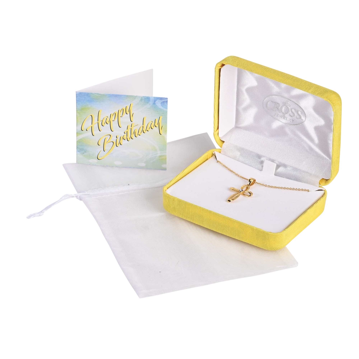 73-8181P Necklace June Gold Cross Violet Crystal