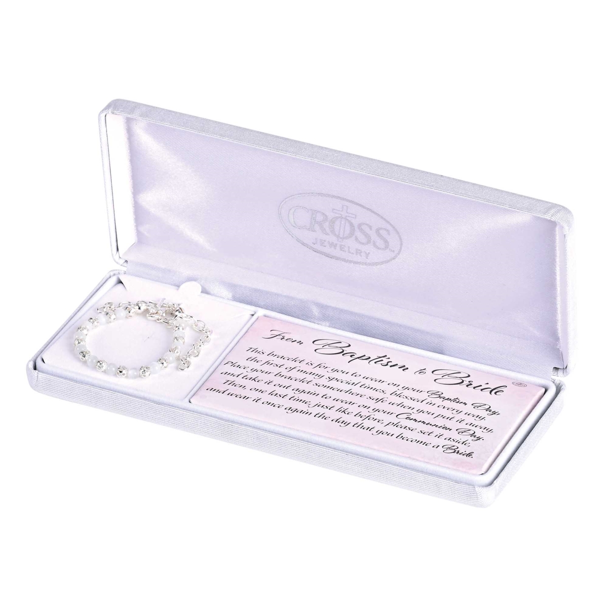 73-8191P Bracelet Baptism To Bride Cat Eye Beads