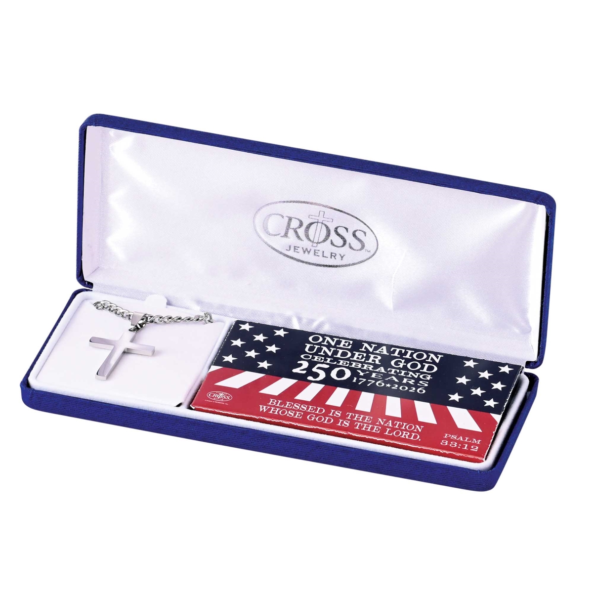 32-6817 Necklace One Nation Under God Mens Cross