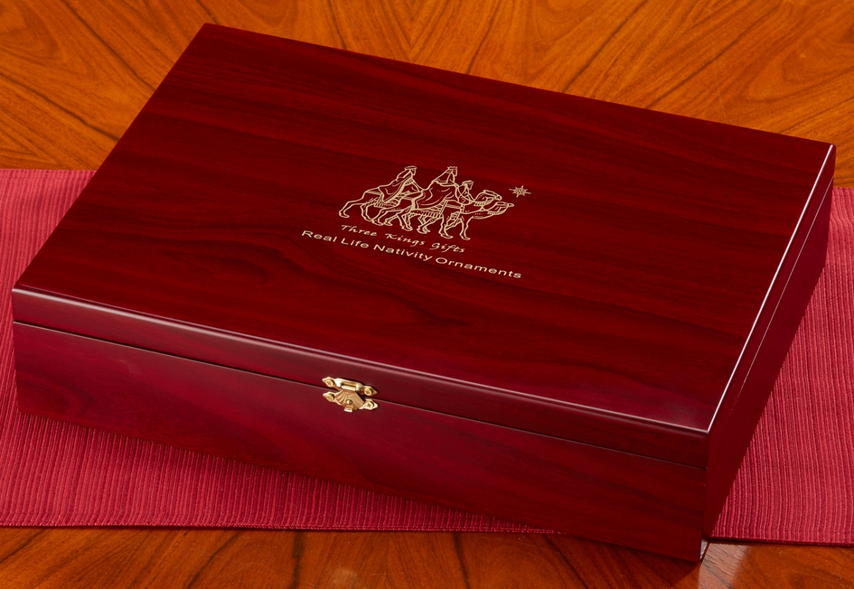 RLN075 ThreeKings 13Pc Ornaments-keepsake chest