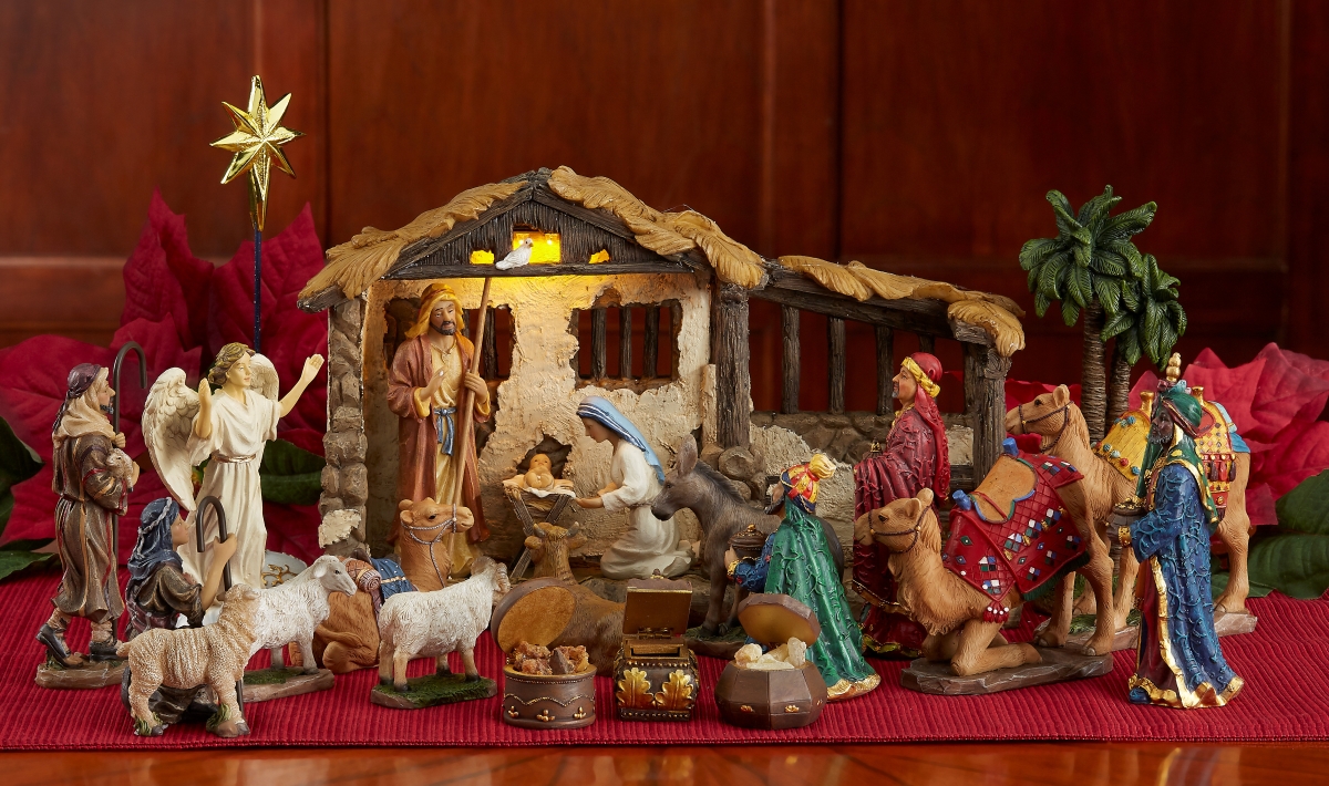 RLN036 Three Kings 23 Pc Nativity Set 7H