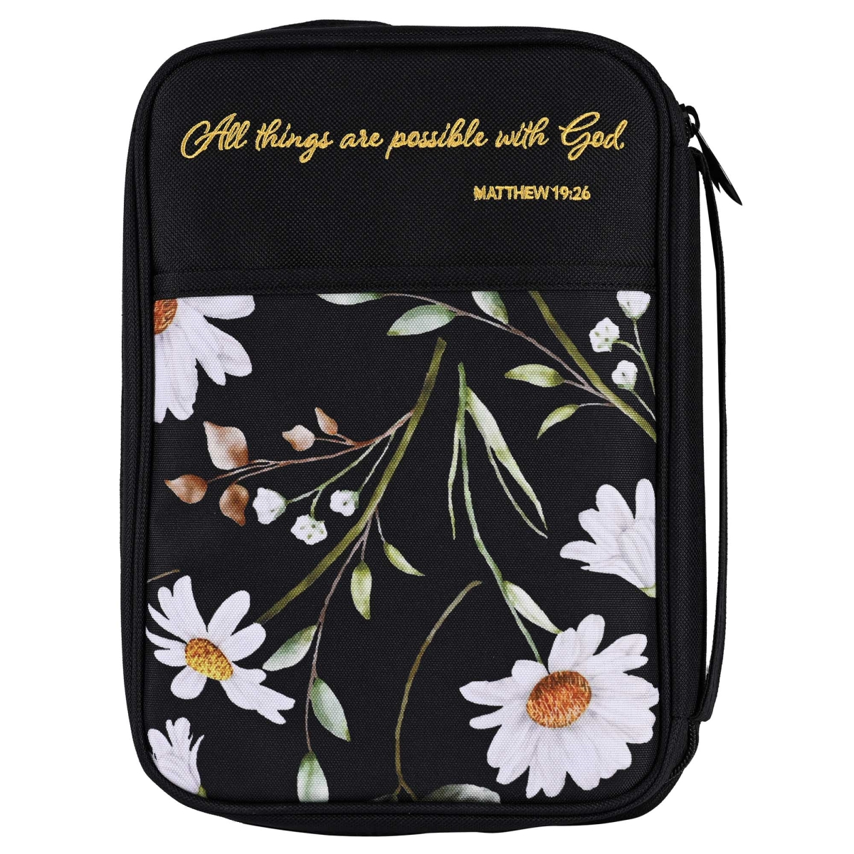 BCK-L292 Bible Cover Floral All Thing Possible Lg