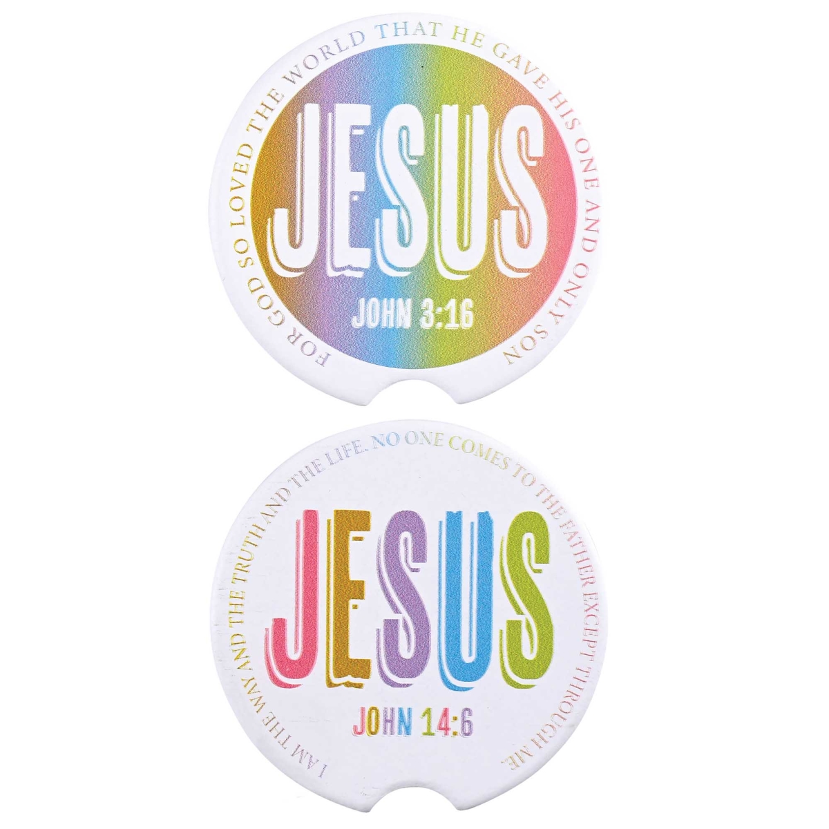 CC-56 Car Coaster For God So Loved World 2pk