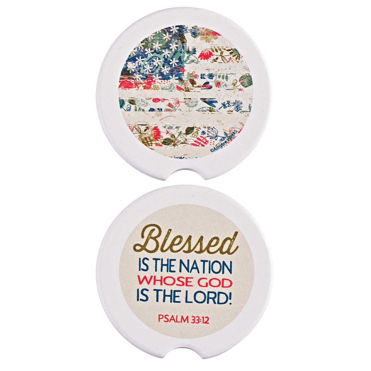 CC-66 Car Coaster Flag & Blessed Is The Nation