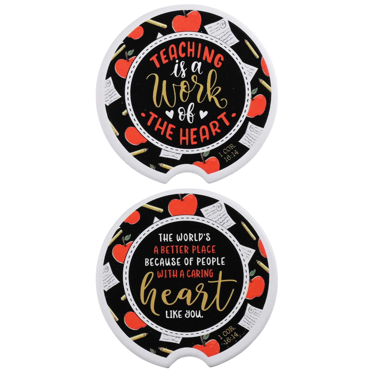 CC-62 Car Coaster Teaching Work Of Heart 2pk