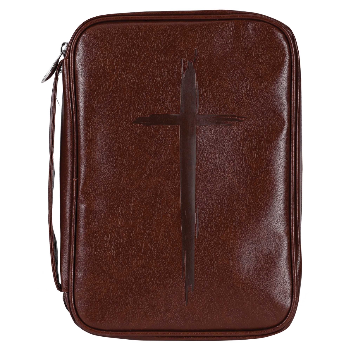 BCV-LP228 Bible Cover Rugged Cross Brown Large Prt