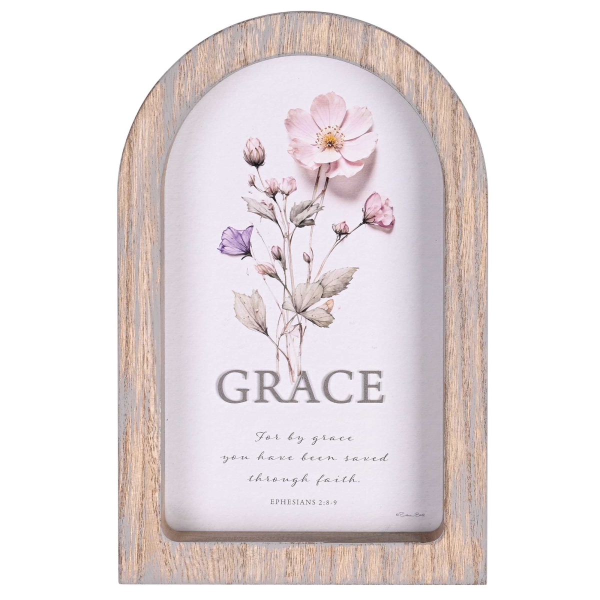 FRMA310 Framed Arch Floral For By Grace 7X11