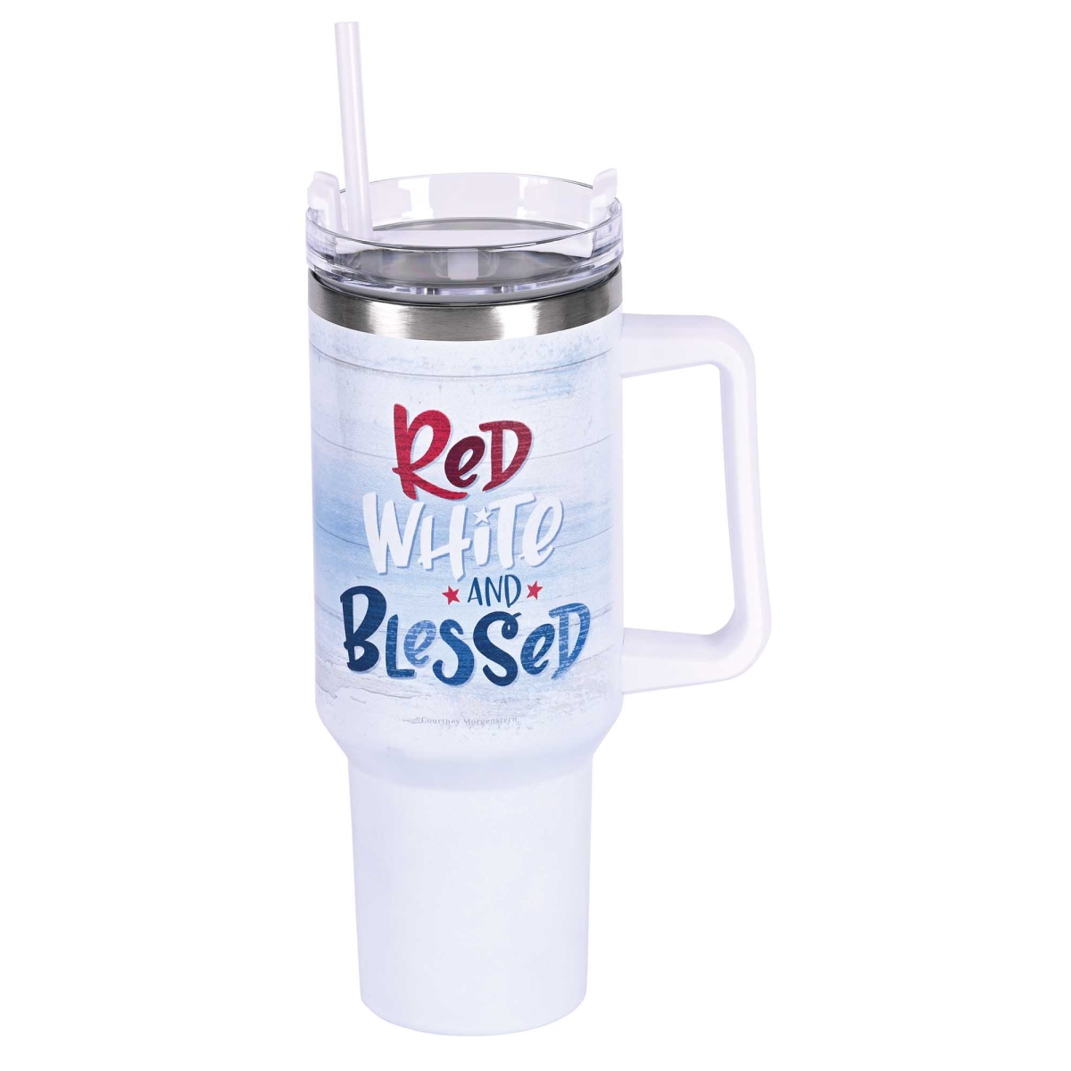 SST40WGL-4 Tumbler Red White And Blessed 40 Oz