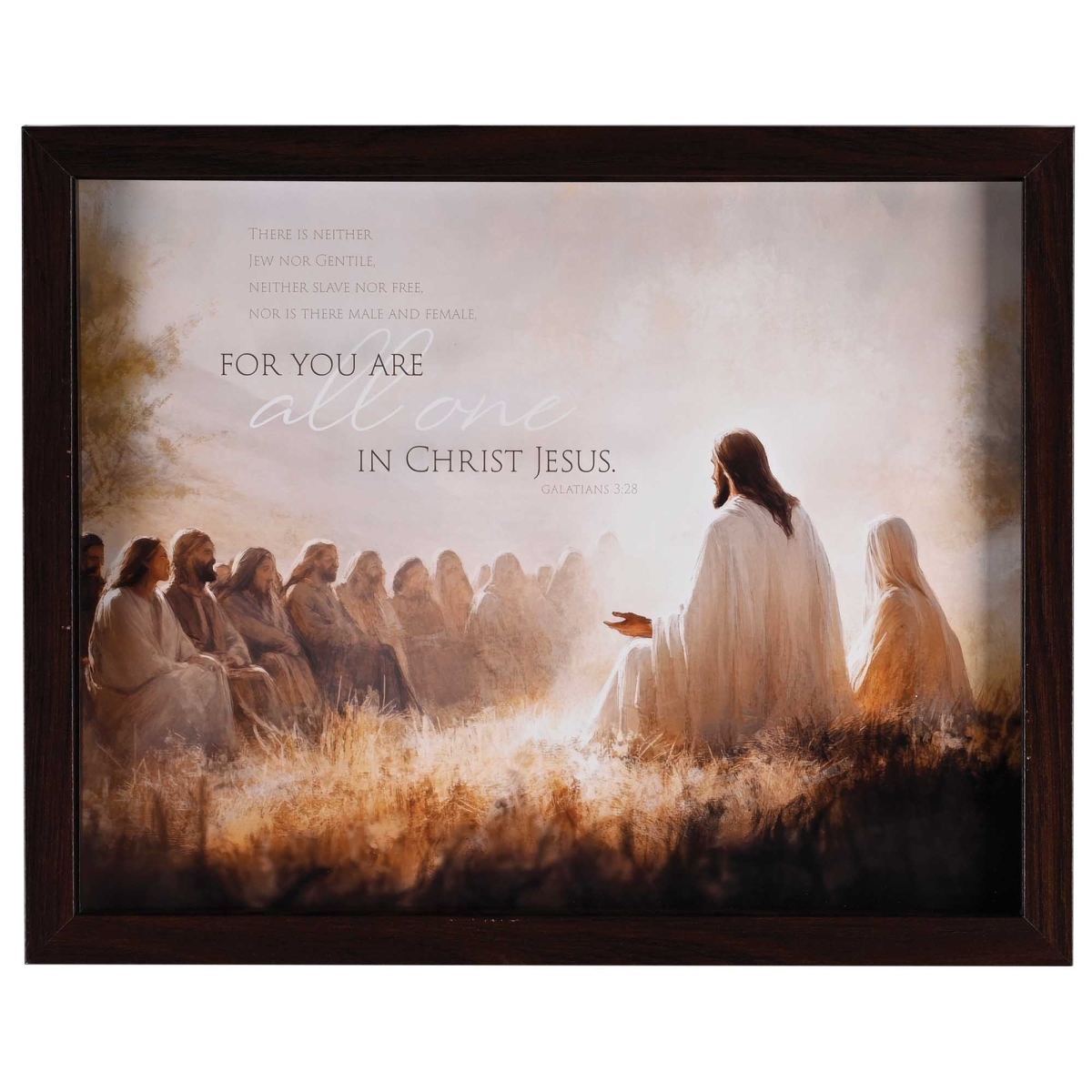 FRMWDWAL-1411-36 Framed Wall Art Jesus Teaching People