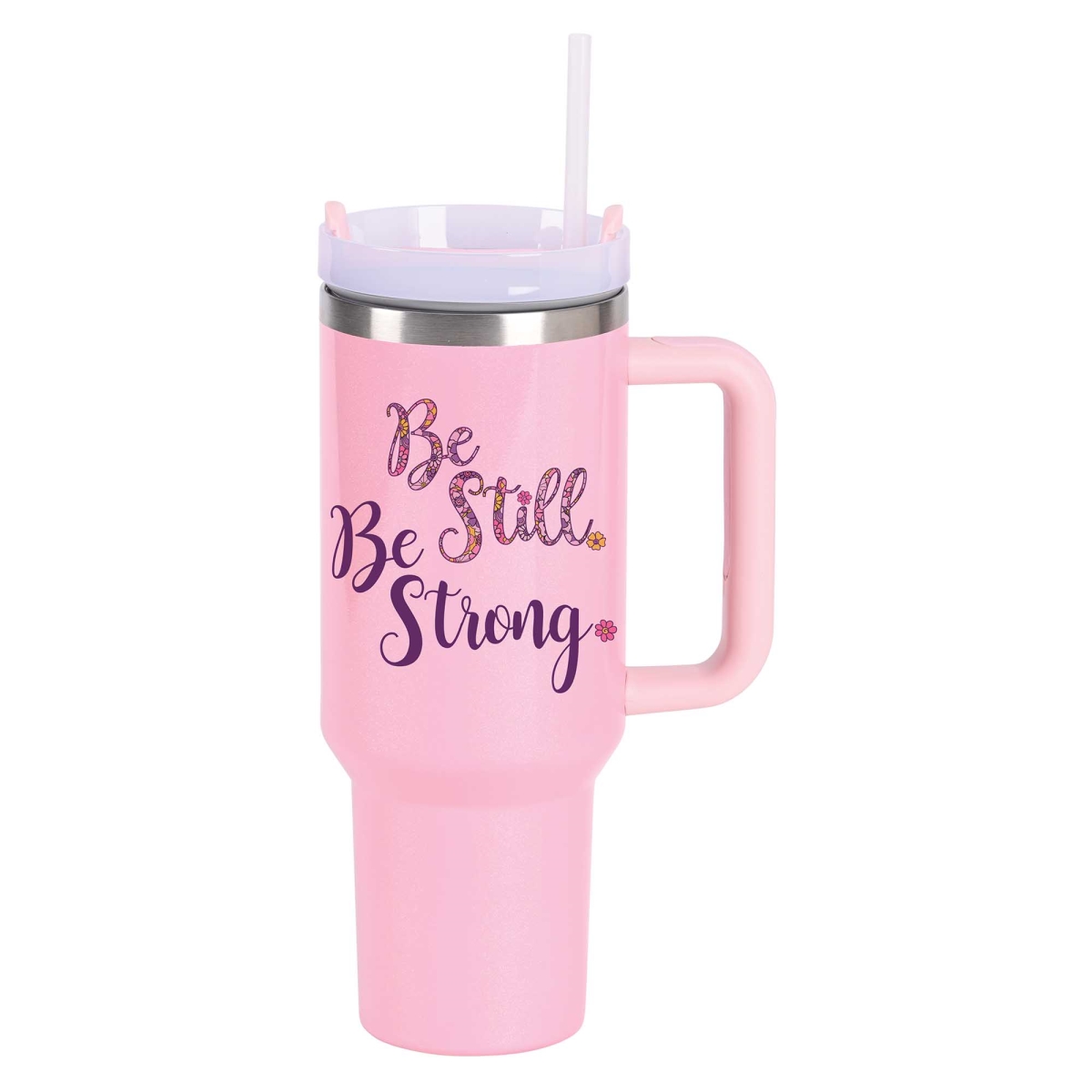 SST40PKGL-1 Tumbler Floral Be Still Be Strong 40 Oz