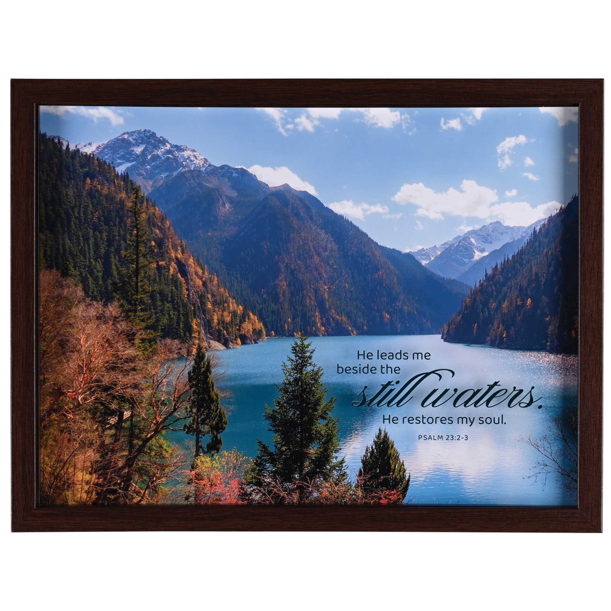 FRMWDWAL-1612-3 Framed Wall Art Beside Still Waters16x12