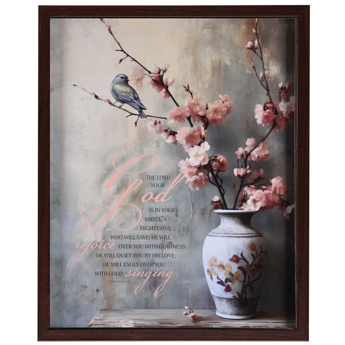 FRMWDWAL-1620-2 Framed Wall Art The Lord Your God 16x20