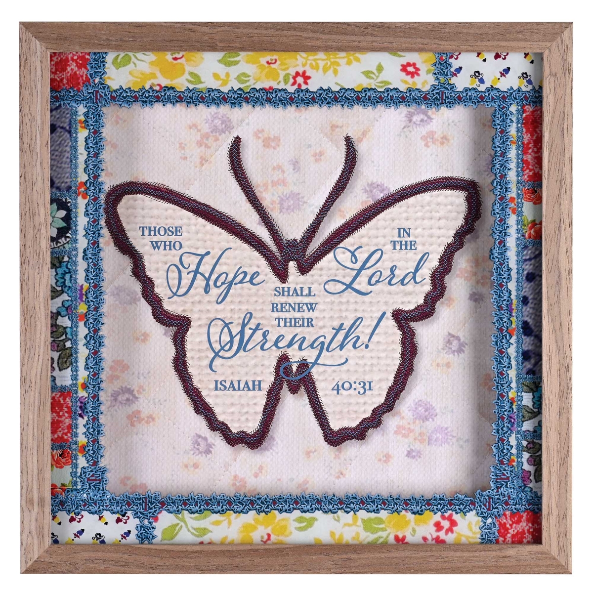 FRMWDDW-1212-2 Framed Wall Art Butterfly Hope In Lord