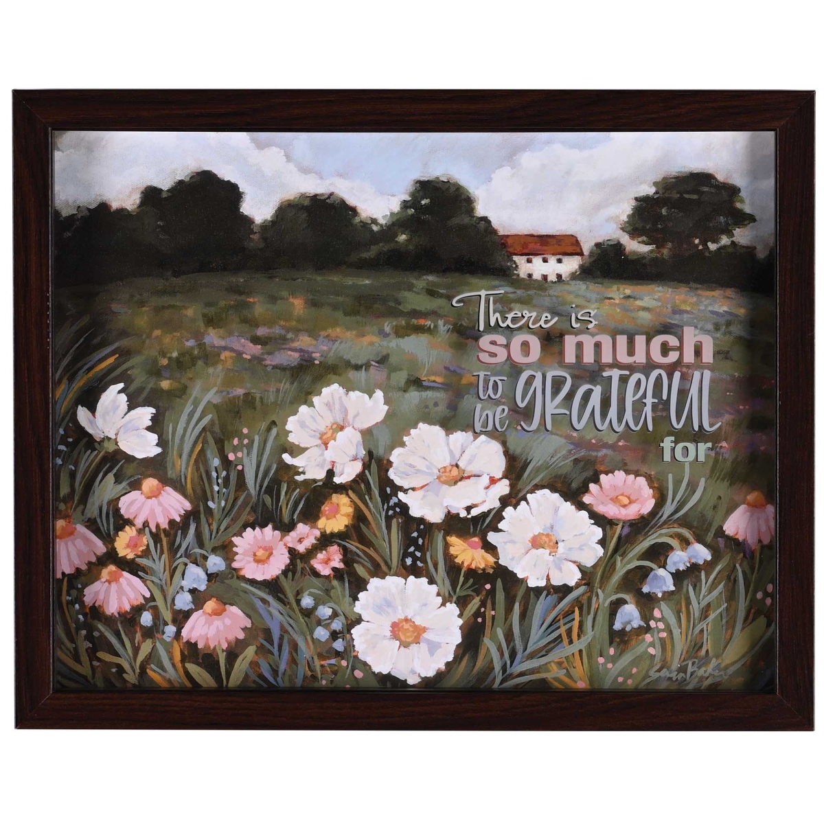 FRMWDWAL-1411-38 Framed Wall Art Wildflower Meadow 14x11