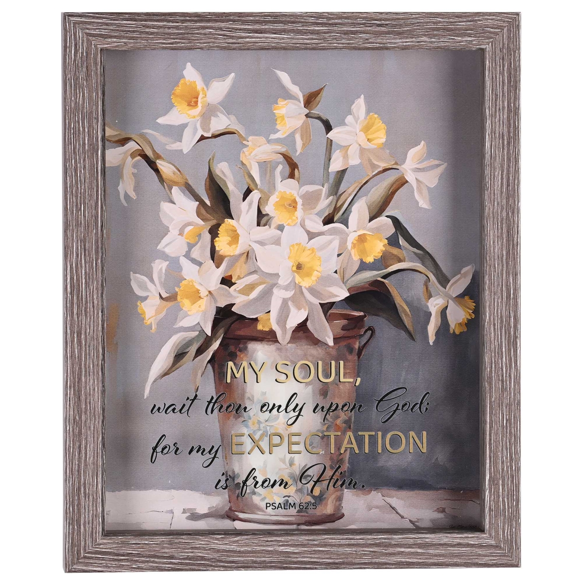 FRMWDWG-810-103 Framed Art My Soul Wait Only Upon God