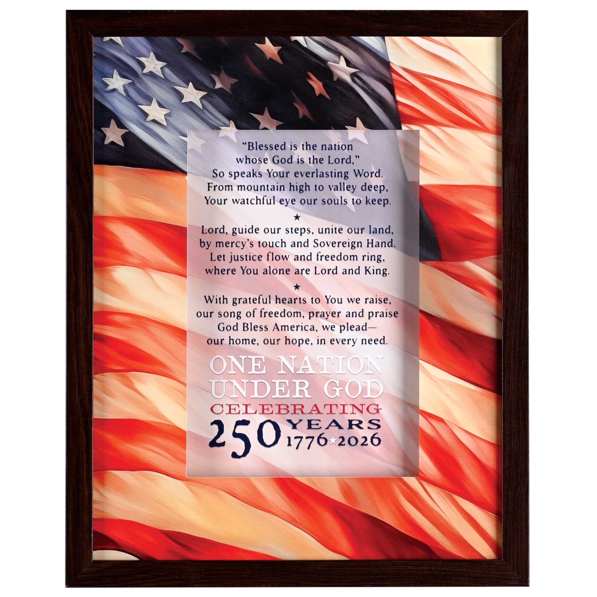 FRMWDWAL-1114-64 Framed Wall Flag A Prayer For America