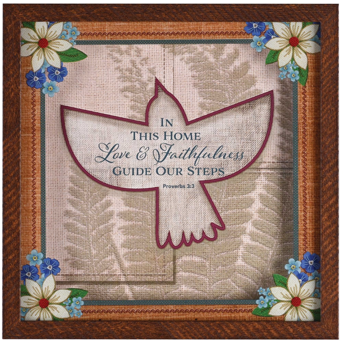 FRMWDBW-1212-1 Framed Wall Art Love Faithfulness Guide
