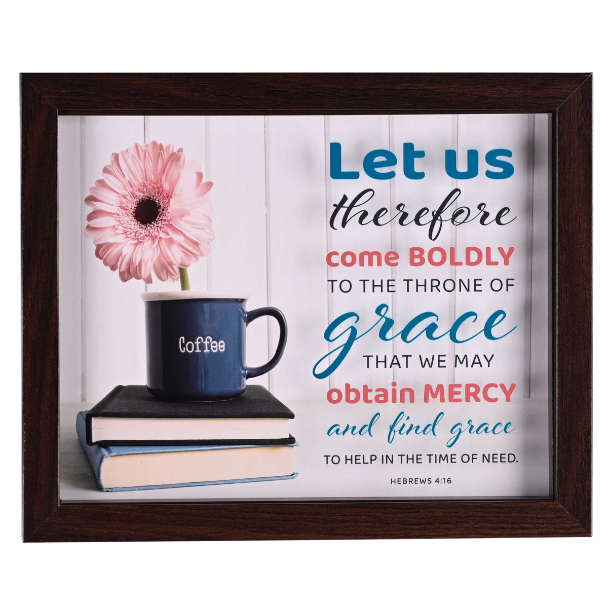 FRMWDWAL-108-29 Framed Art Let Us Therefore Come Boldly