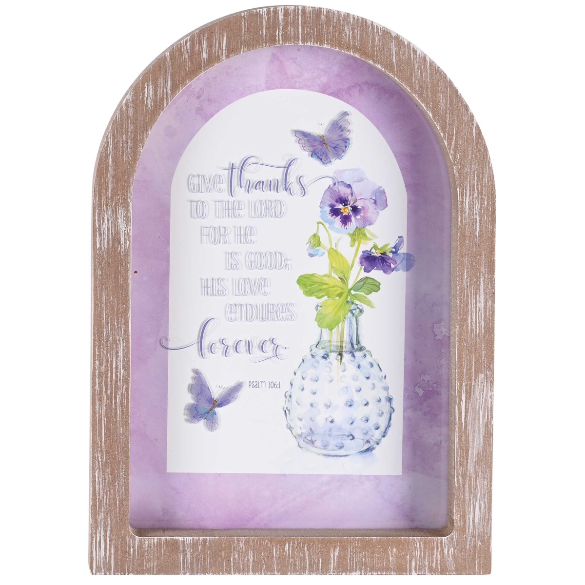 FRMA213 Framed Arch Butterfly Give Thanks 9X13
