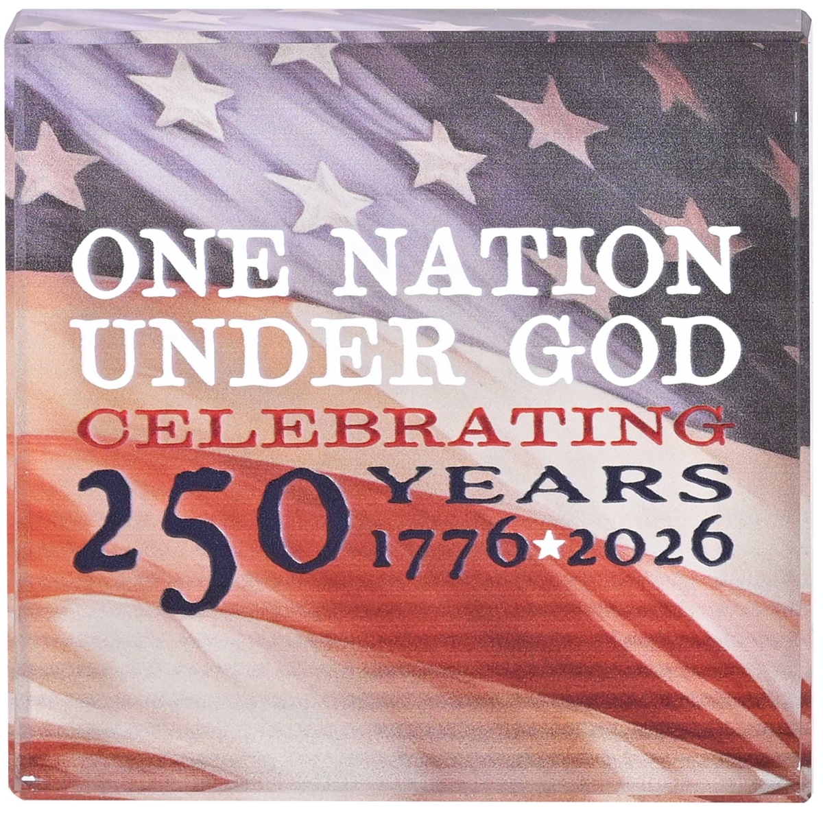 TTPLQG-228 Tabletop Glass Plaque 250 Years 3X3