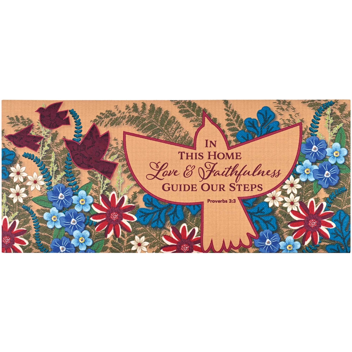 DMI-2168 Doormat Insert Bird In This Home Love