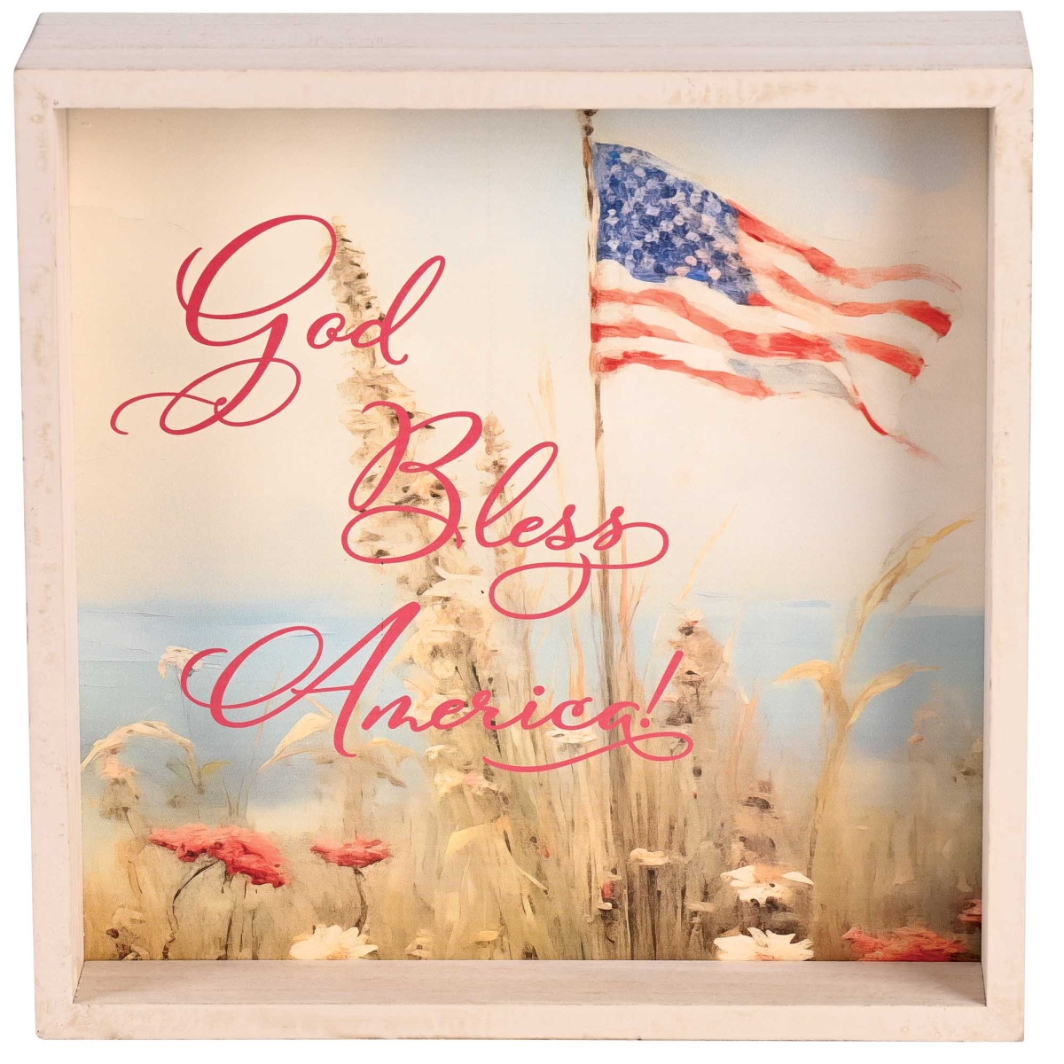 TTP9-8 Tabletop 2 Sided God Bless America