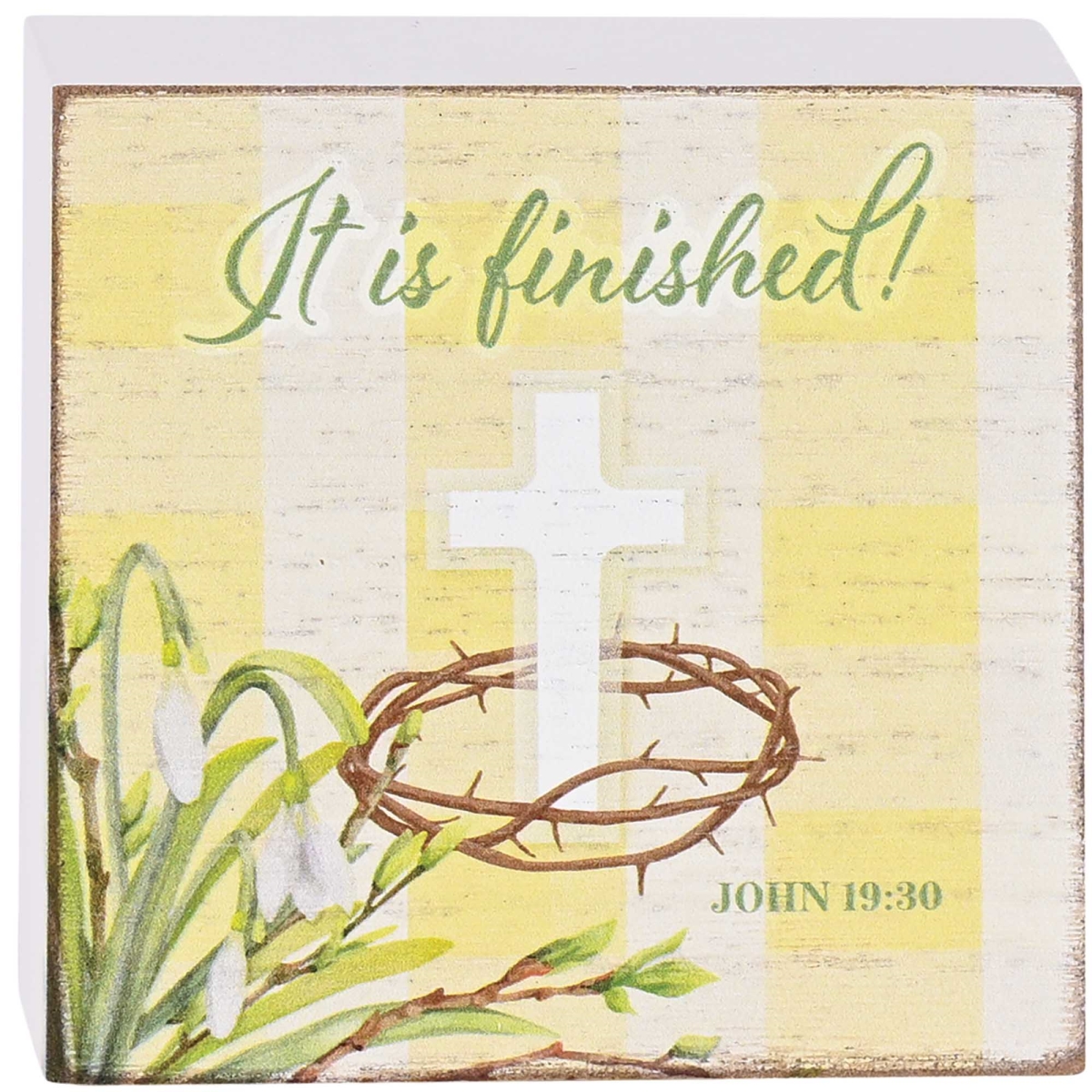 TPLK33-369 Tabletop Plaque Floral It Is Finished