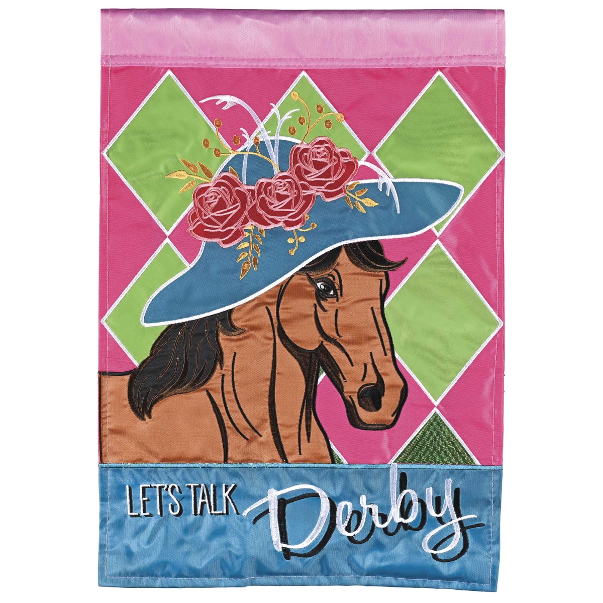 M012194 Garden Flag Let Us Talk Derby