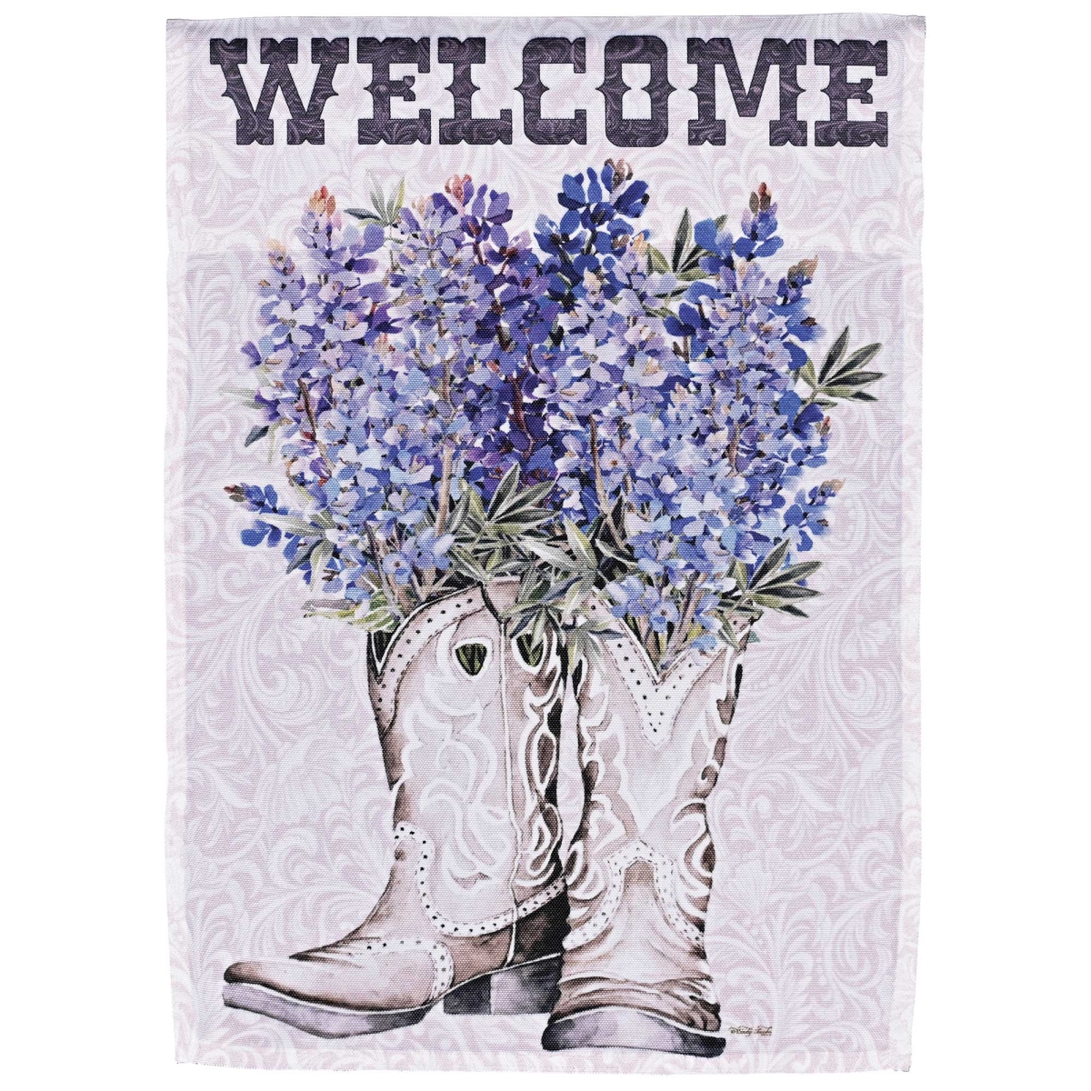 M080372 Garden Flag Welcome Bluebonnet