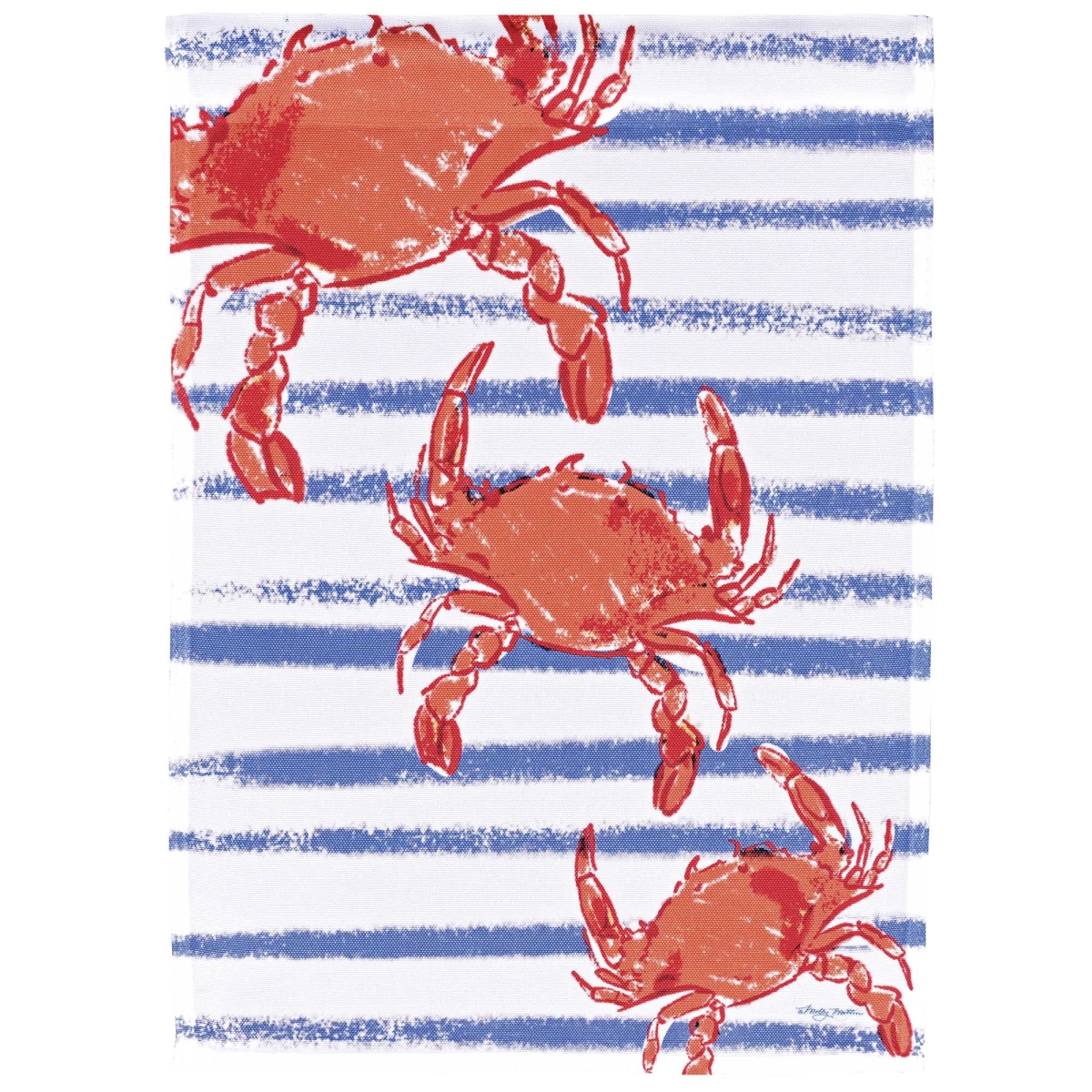 M080364 Garden Flag Crabs On Stripes