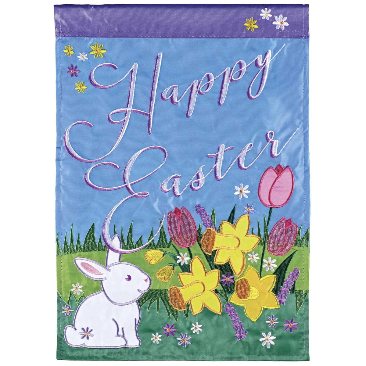 M012190 Garden Flag Happy Easter