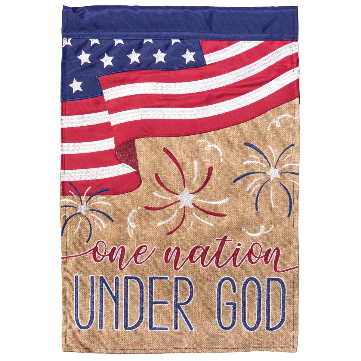 FLAG-4103 House Flag One Nation Under God Waving