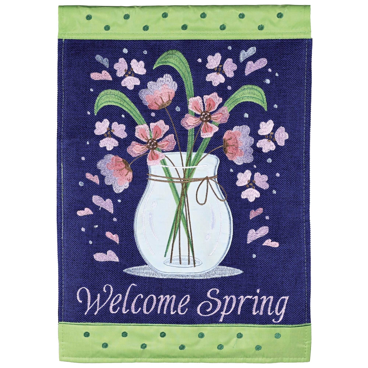 M012175 Garden Flag Welcome Spring