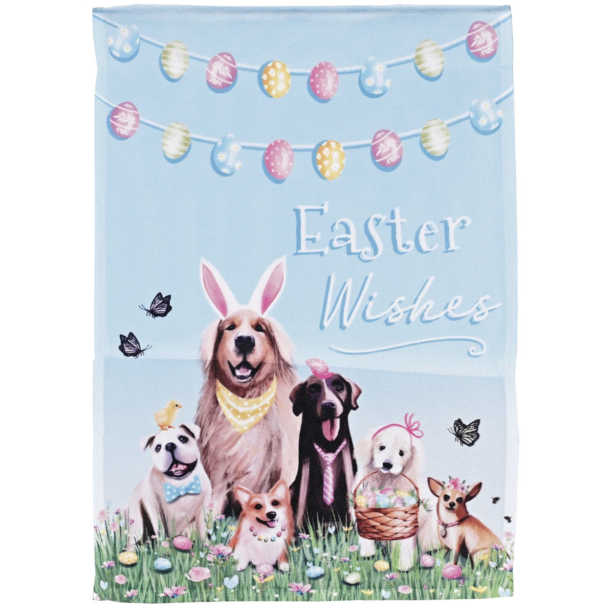 M080351 Garden Flag Easter Wishes