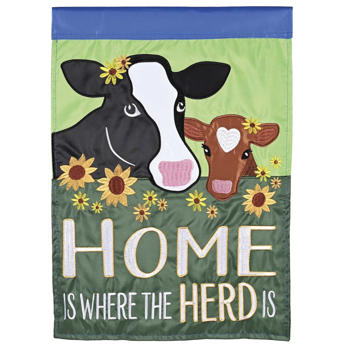 M012201 Garden Flag Home Is Where The Herd Is