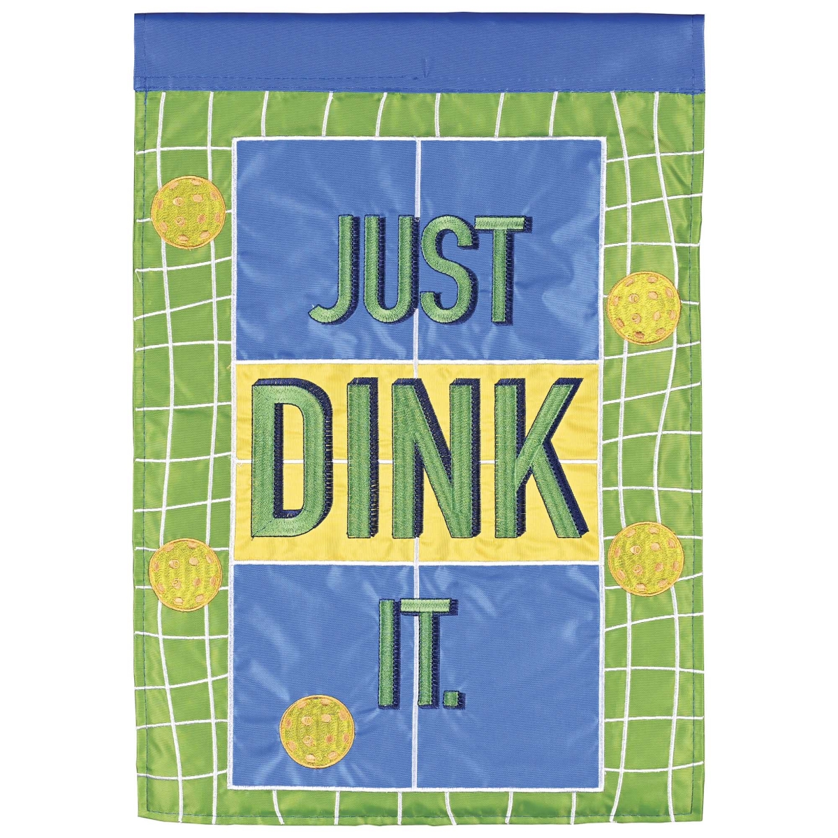 M012191 Garden Flag Pickleball Just Dink It