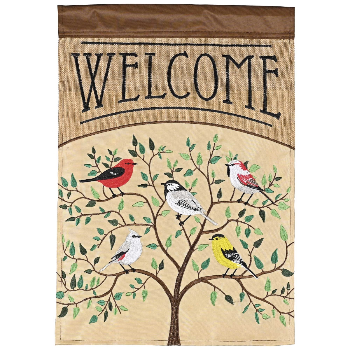 M002177 House Flag Welcome Birds In Tree
