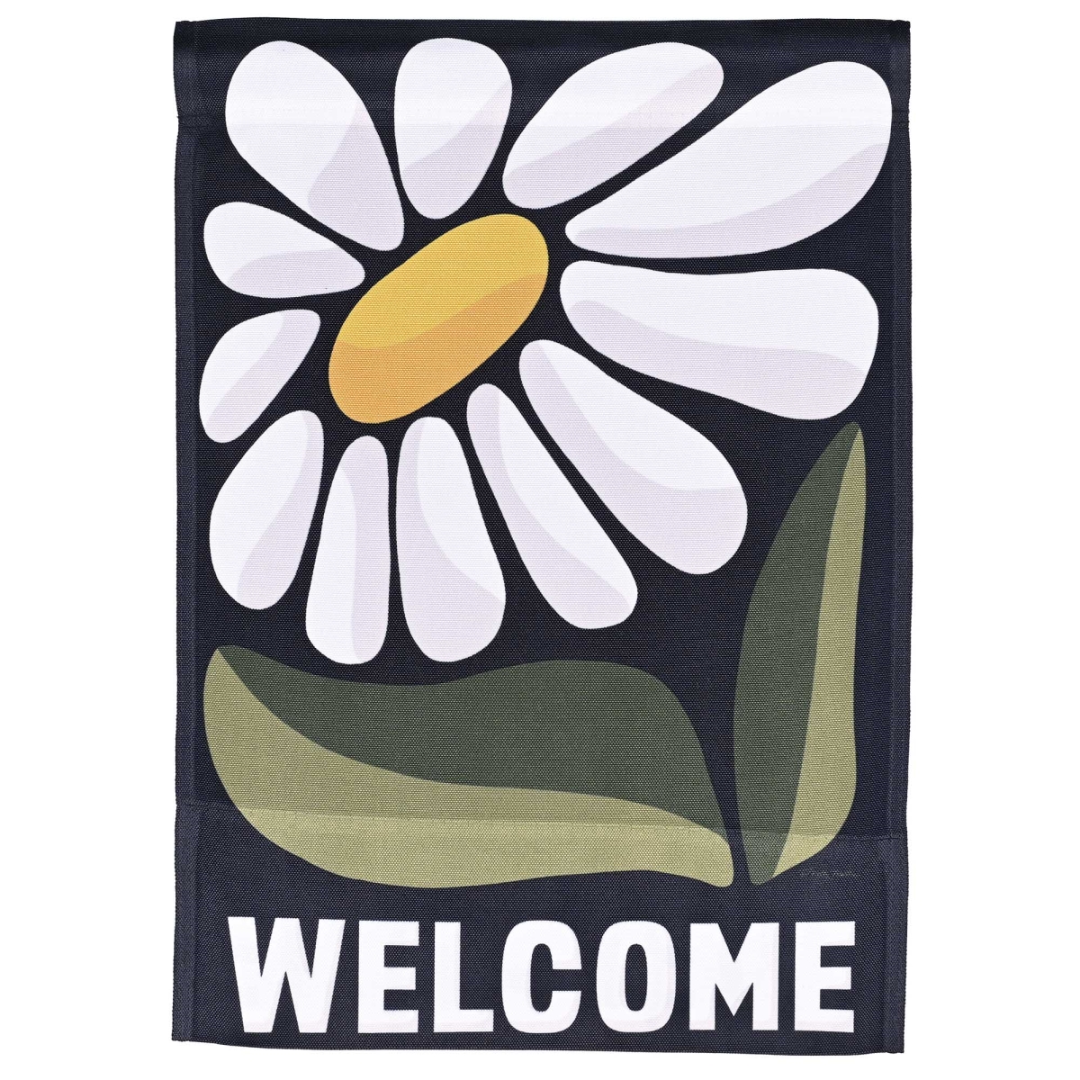 M080371 Garden Flag Welcome Daisy Flower Power