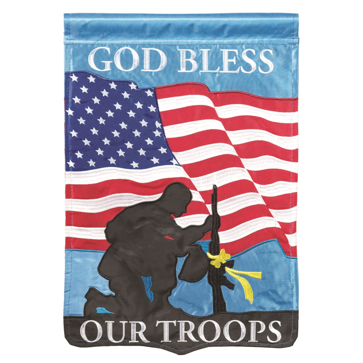 FLAG-4015 House Flag God Bless Our Troops