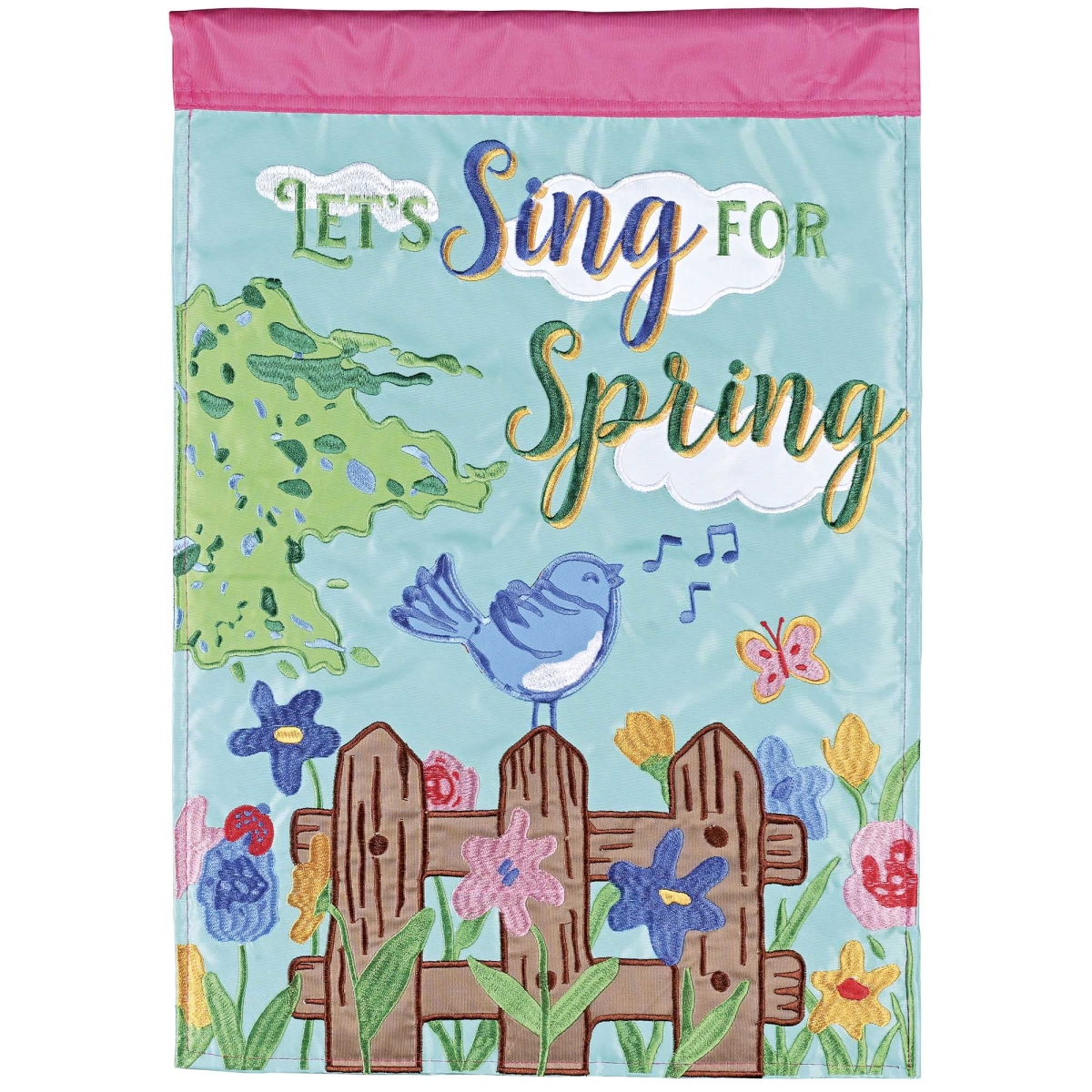 M012176 Garden Flag Bird Let Us Sing For Spring