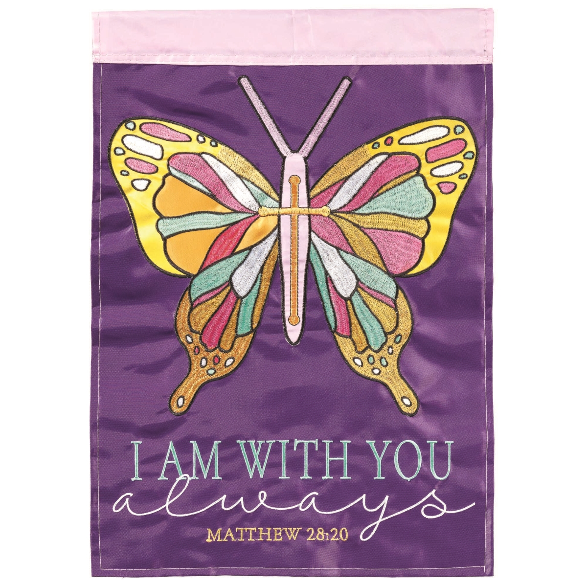FLAG-4091 House Flag Butterfly I Am Mat 2:20