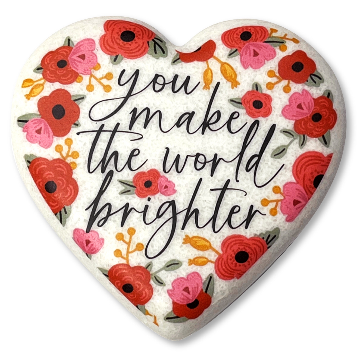 54014 Heart Stone Floral You Make The World