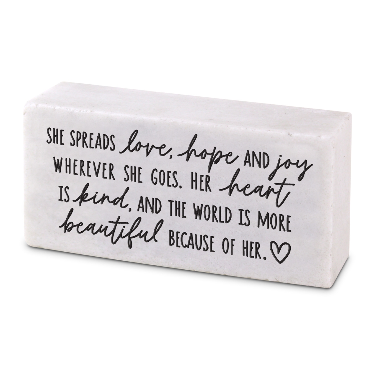54007 Plaque Block She Spreads Love Hope Joy