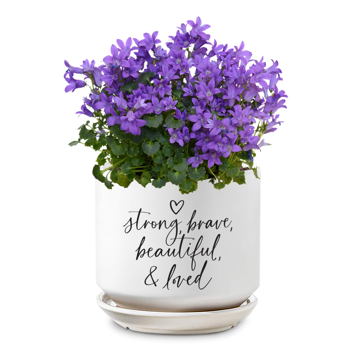 52005 Planter Strong Brave Beautiful Loved