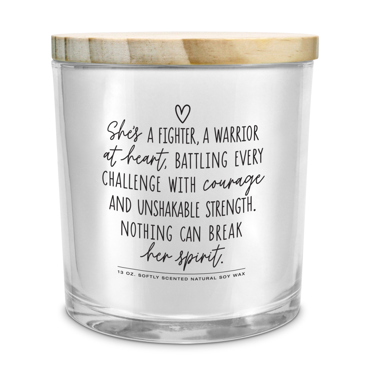 55005 Soy Candle Shes A Fighter A Warrior