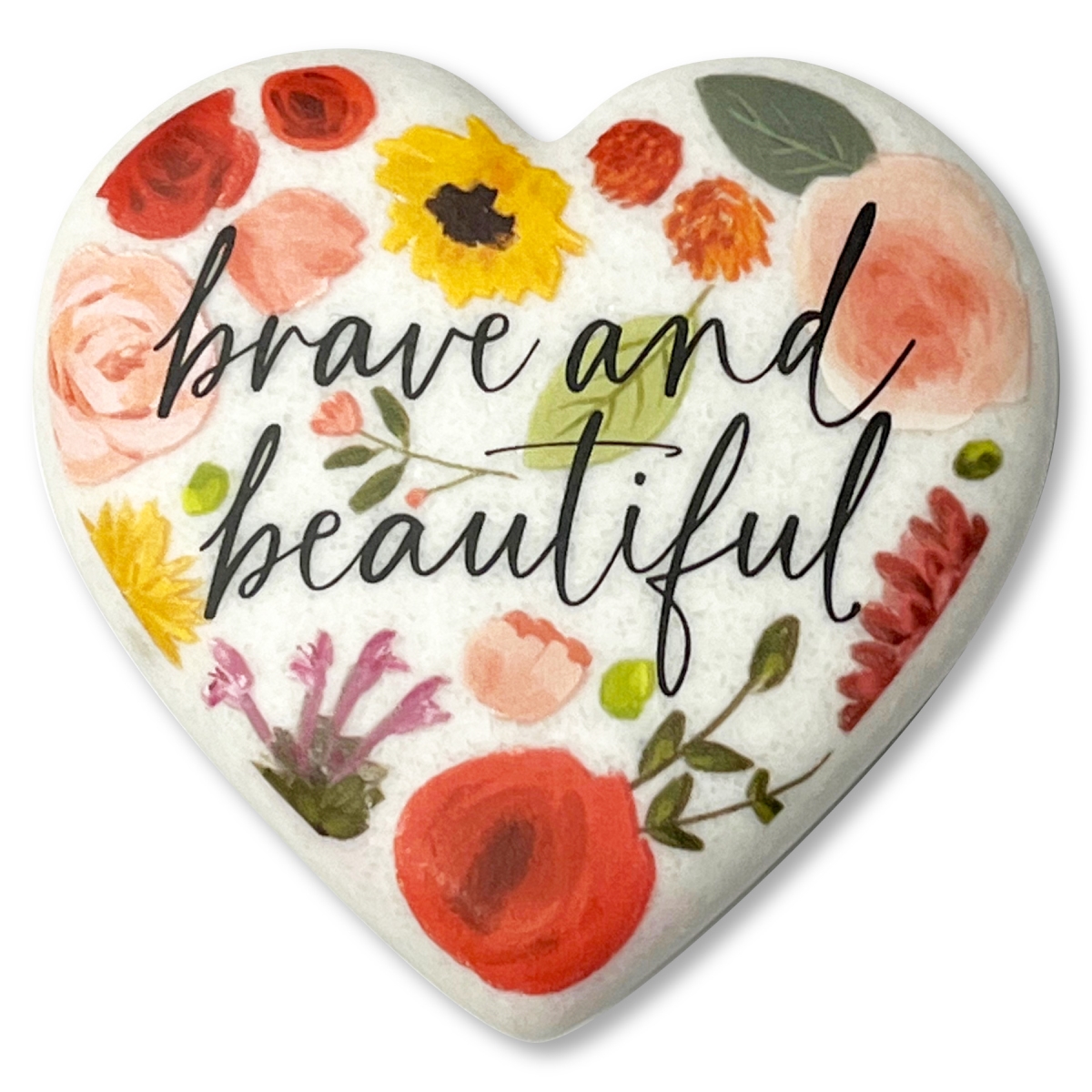 54013 Heart Stone Floral Brave And Beautiful