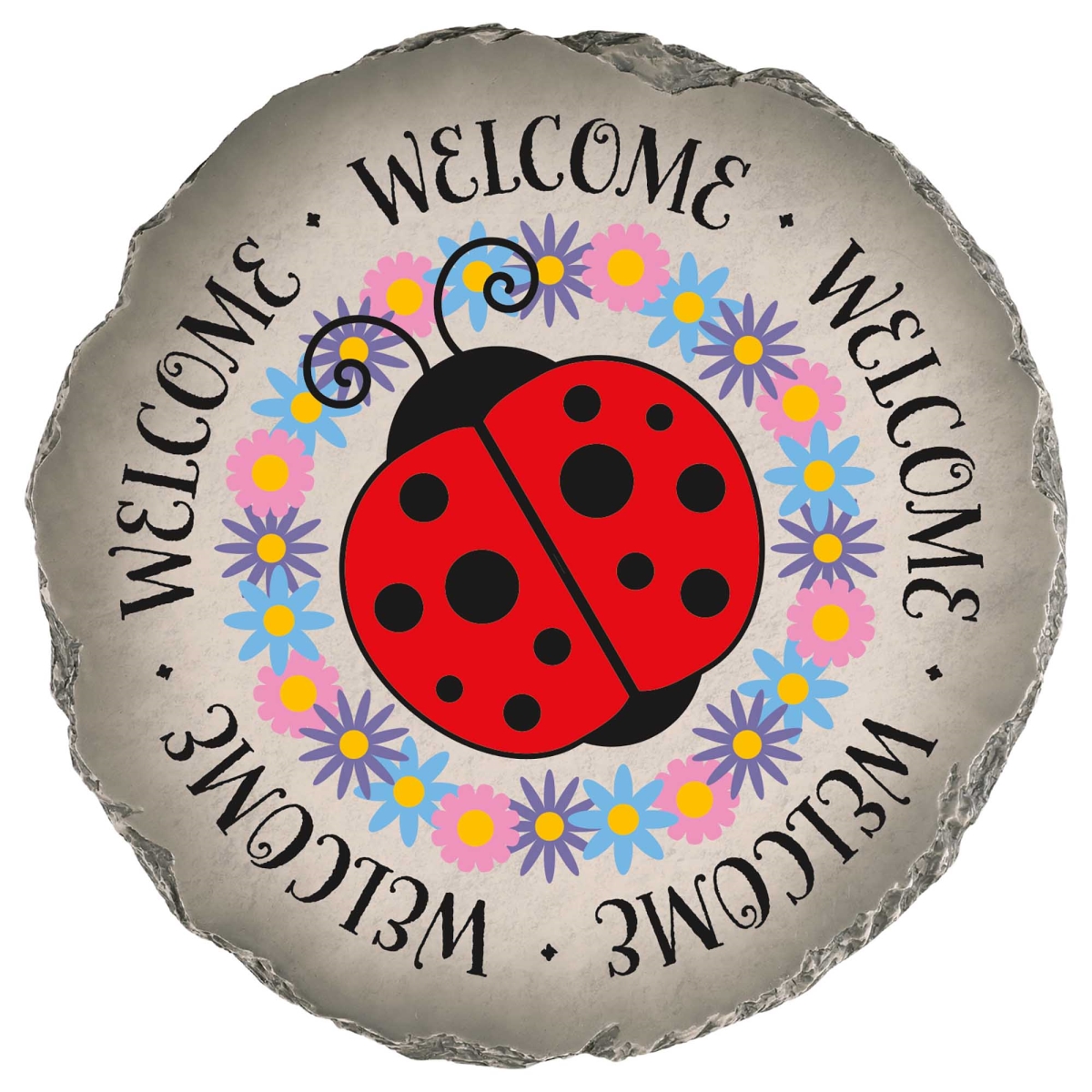 SSR-1007 Garden Stone Ladybug Welcome