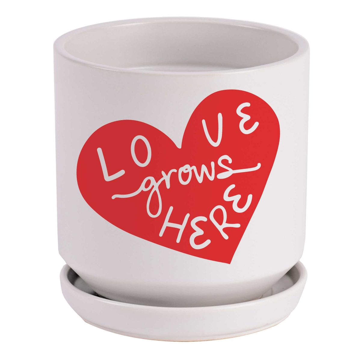 PLNT-24 Planter Heart Love Grows Here