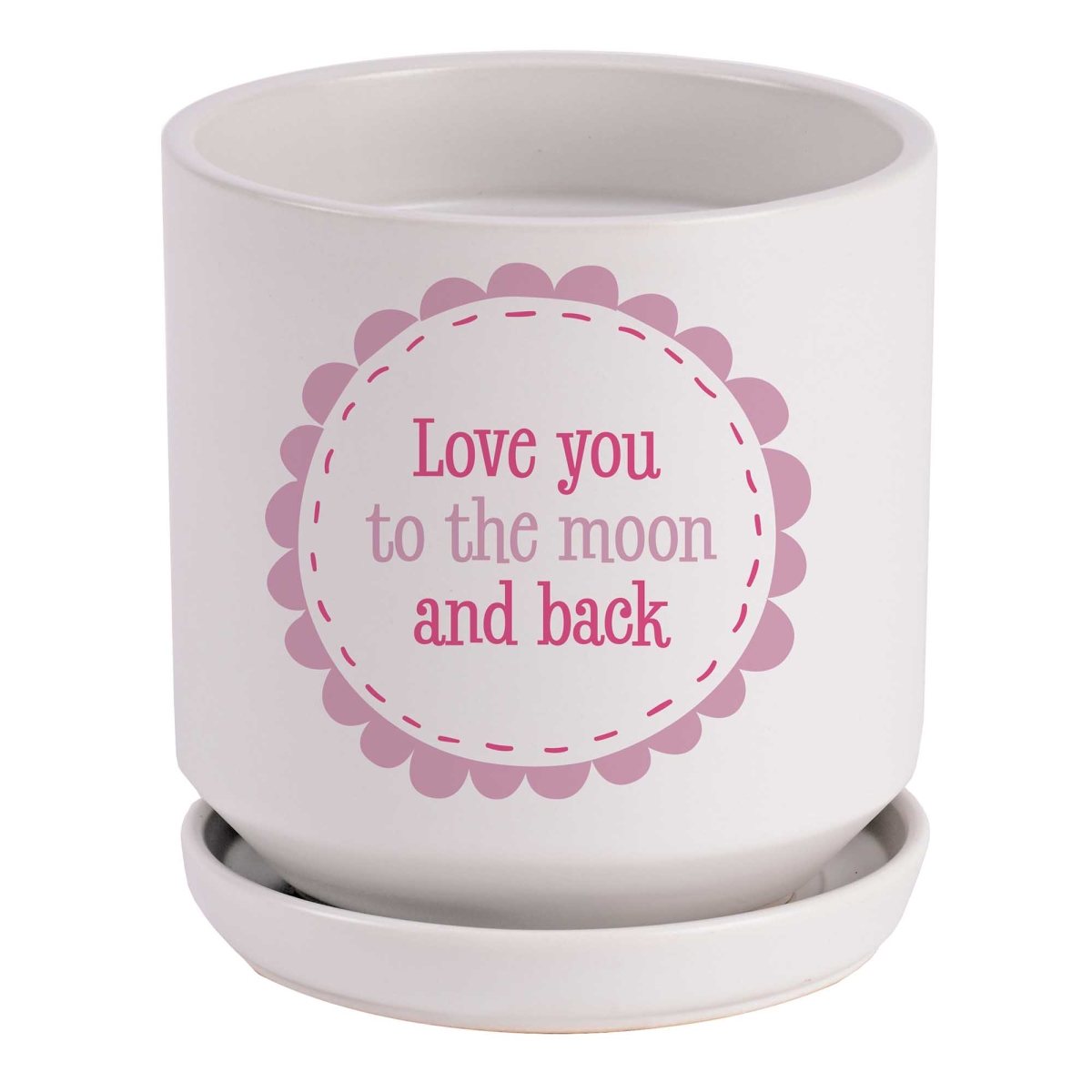 PLNT-15 Planter Pink Love You To The Moon And