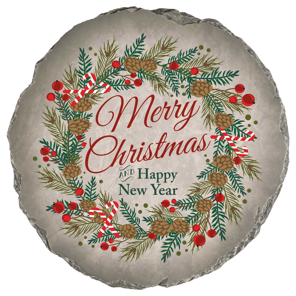 SSR-1012 Garden Stone Merry Christmas Happy